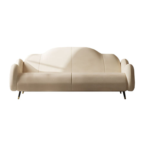 Beasley Beige Technical Fabric 3 Seater Sofa Curved Arm Sofa