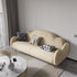 Beasley Beige Technical Fabric 3 Seater Sofa Curved Arm Sofa