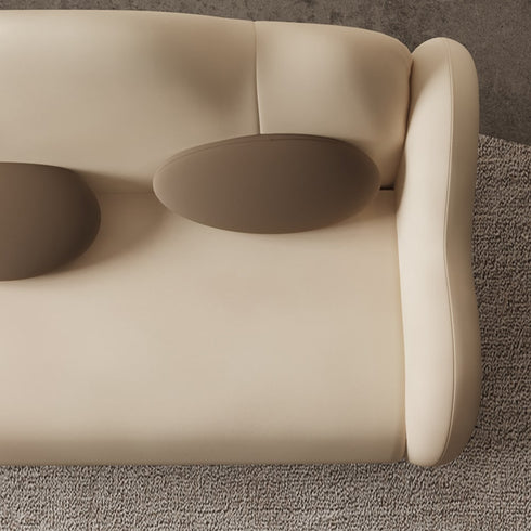 Beasley Beige Technical Fabric 3 Seater Sofa Curved Arm Sofa