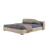 Bede Suede Fabric Shaped Headboard Modern Bed Frame