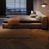 Bede Suede Fabric Shaped Headboard Modern Bed Frame
