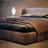 Bede Suede Fabric Shaped Headboard Modern Bed Frame