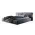 Behitha Suede Fabric Modern Simple Upholstered Bed Frame