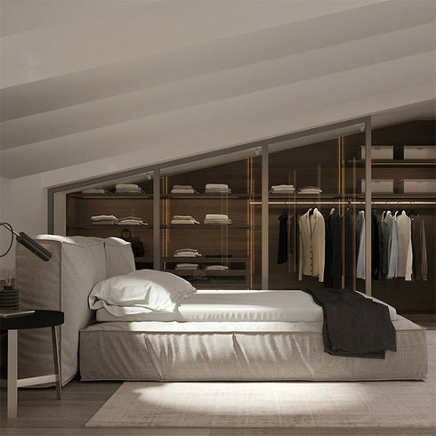 Behitha Suede Fabric Modern Simple Upholstered Bed Frame