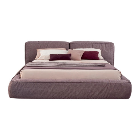 Behitha Suede Fabric Modern Simple Upholstered Bed Frame