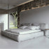 Behitha Suede Fabric Modern Simple Upholstered Bed Frame