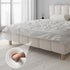 Belen Velvet Fabric Minimalist Bed Frame