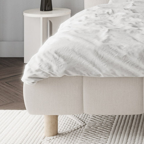 Belen Velvet Fabric Minimalist Bed Frame
