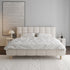 Belen Velvet Fabric Minimalist Bed Frame
