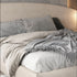 Bellamy Suede Fabric Wide Headboard Luxury Bed Frame