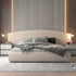 Bellamy Suede Fabric Wide Headboard Luxury Bed Frame