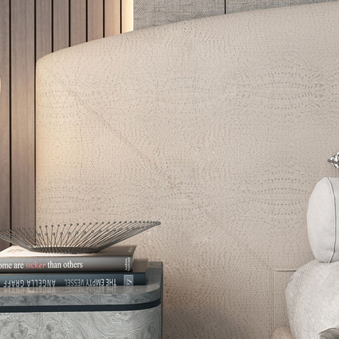 Bellamy Suede Fabric Wide Headboard Luxury Bed Frame