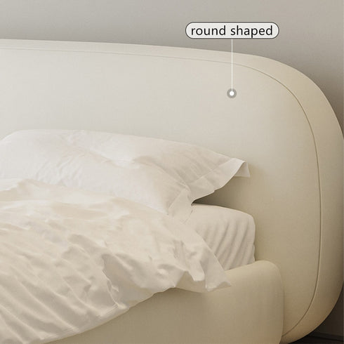 Bem Boucle Round Shaped Headboard Minimalist Bed Frame