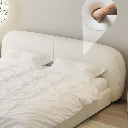 Bem Boucle Round Shaped Headboard Minimalist Bed Frame