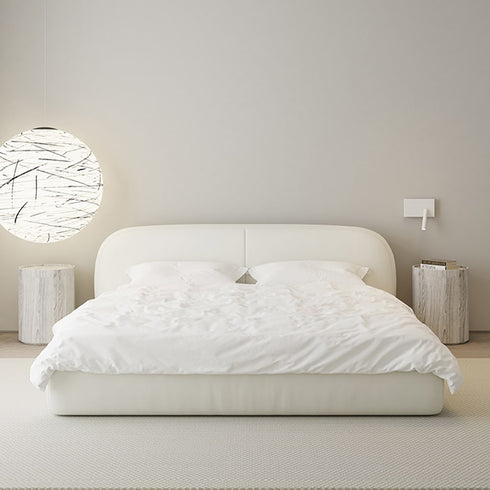 Bem Boucle Round Shaped Headboard Minimalist Bed Frame