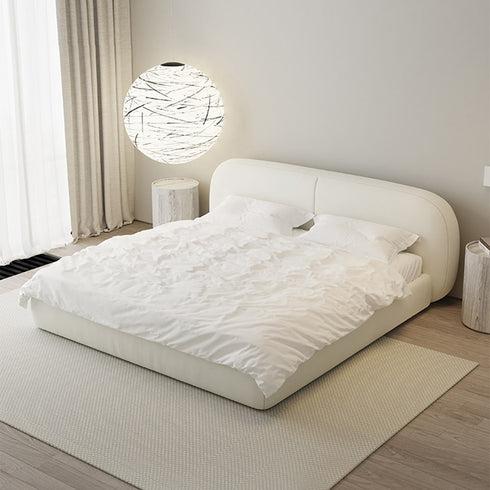 Bem Boucle Round Shaped Headboard Minimalist Bed Frame