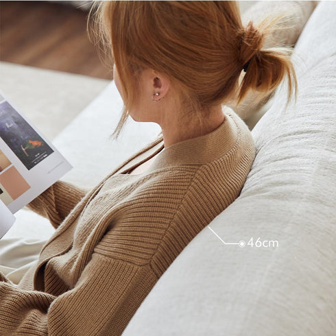 Bence Fabric 3 Seater Sofa Adjustable Arm Modern Couch