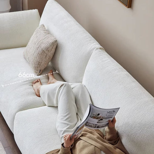 Bence Fabric 3 Seater Sofa Adjustable Arm Modern Couch