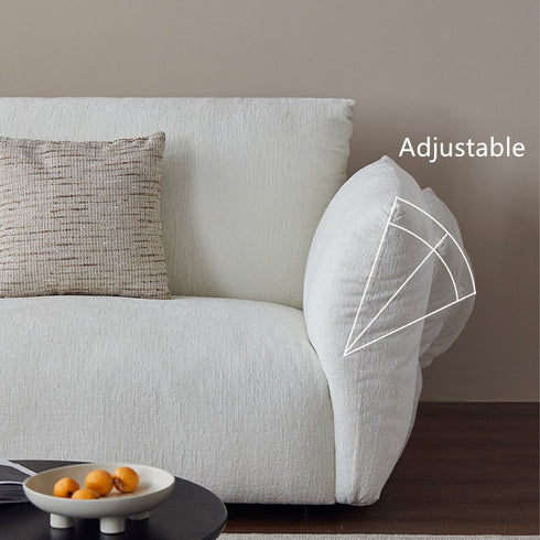 Bence Fabric 3 Seater Sofa Adjustable Arm Modern Couch