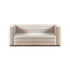 Bennett White Boucle Loveseat Sofa Stipe Arm Couch