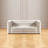Bennett White Boucle Loveseat Sofa Stipe Arm Couch