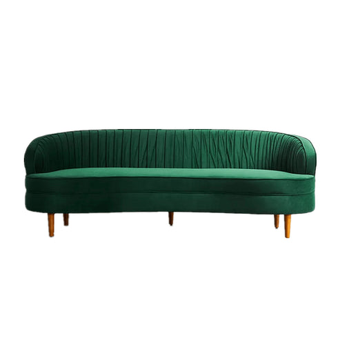 Beres Velvet Vintage 3 Seater Sofa Arm Couch