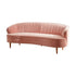 Beres Velvet Vintage 3 Seater Sofa Arm Couch