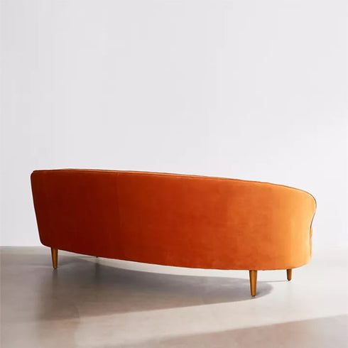 Beres Velvet Vintage 3 Seater Sofa Arm Couch