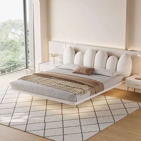 Kate Boucle Special Design Headboard Floating Bed Frame