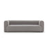 Brisa Gray Velvet 3 Seater Sofa Minimalist Arm Couch