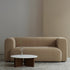 Brisa Brown Velvet Loveseat Sofa Minimalist Arm Couch