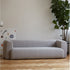 Brisa Gray Velvet 3 Seater Sofa Minimalist Arm Couch