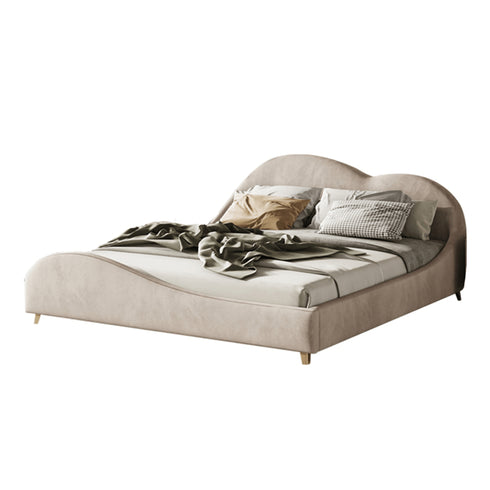 Bryant Suede Fabric Curved Design Bed Frame