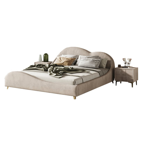 Bryant Suede Fabric Curved Design Bed Frame