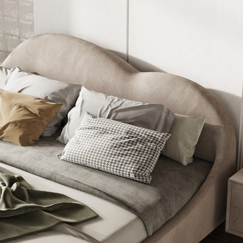 Bryant Suede Fabric Curved Design Bed Frame