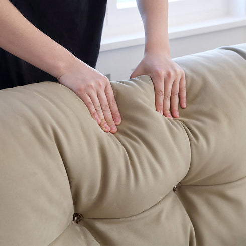 Elvin Luxury Suede Fabric Bed Frame