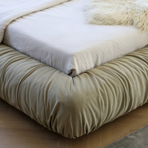 Elvin Luxury Suede Fabric Bed Frame