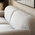Cael White Teddy Fleece Fabric 3 Seater Sofa 2-Pieces Minimalist Arm Couch