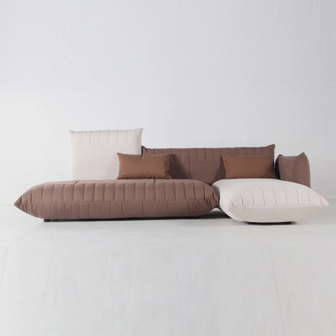 Calloway Velvet Chidori Pattern 3 Seater Sofa Modern Couch