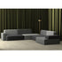 Camdyn Suede Fabric Cube Modern 3 Seater Sofa Mixed Color Couch