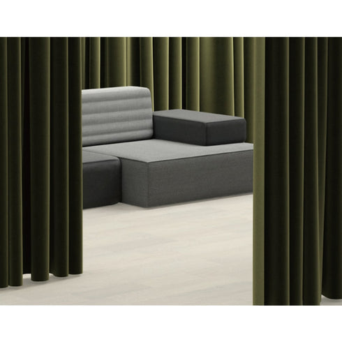 Camdyn Suede Fabric Cube Modern 3 Seater Sofa Mixed Color Couch