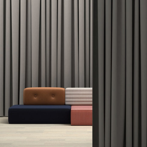 Camdyn Suede Fabric Cube Modern 3 Seater Sofa Mixed Color Couch