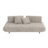 Cammie Fabric Modern Armless 3 Seater Sofa Living Room Reception Couch