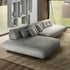 Cammie Fabric Modern Armless 3 Seater Sofa Living Room Reception Couch