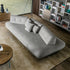 Cammie Fabric Modern Armless 3 Seater Sofa Living Room Reception Couch