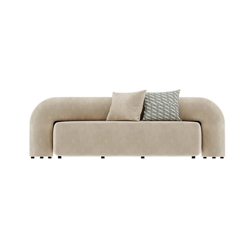 Cantrell Velvet Loveseat Sofa Modern Couch