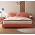 Casey Shaped Headboard Velvet Fabric Bed Frame