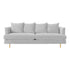 Cein Velvet 3 Seater Sofa with 2 Long Cushions & 4 Accent Pillows