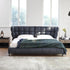 Chad Technical Fabric Wide Headboard Bed Frame