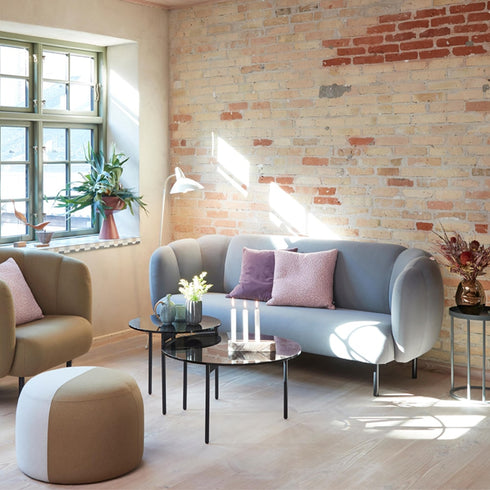 Crice Teddy Fleece Fabric 3 Seater Sofa Arm Shaped Couch